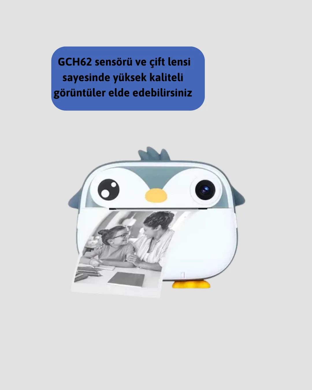 64GB TF Kart Destekli Çoklu Dil Seçeneği Sunan Anında Baskı Kamera