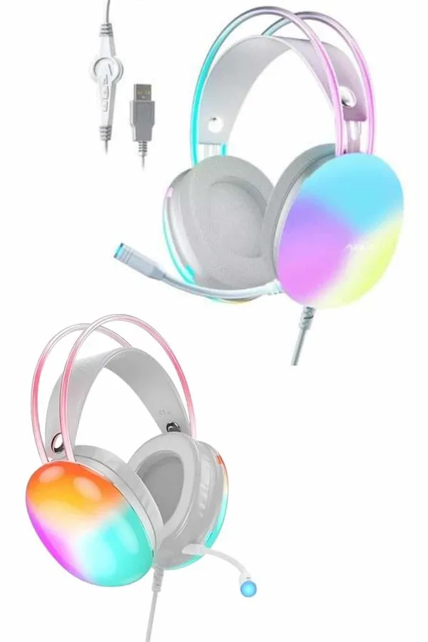 Yeni Nesil Kulak Üstü Kablosuz Uzun Ömürlü RGB Işıklı Bluetooth Kulaklık