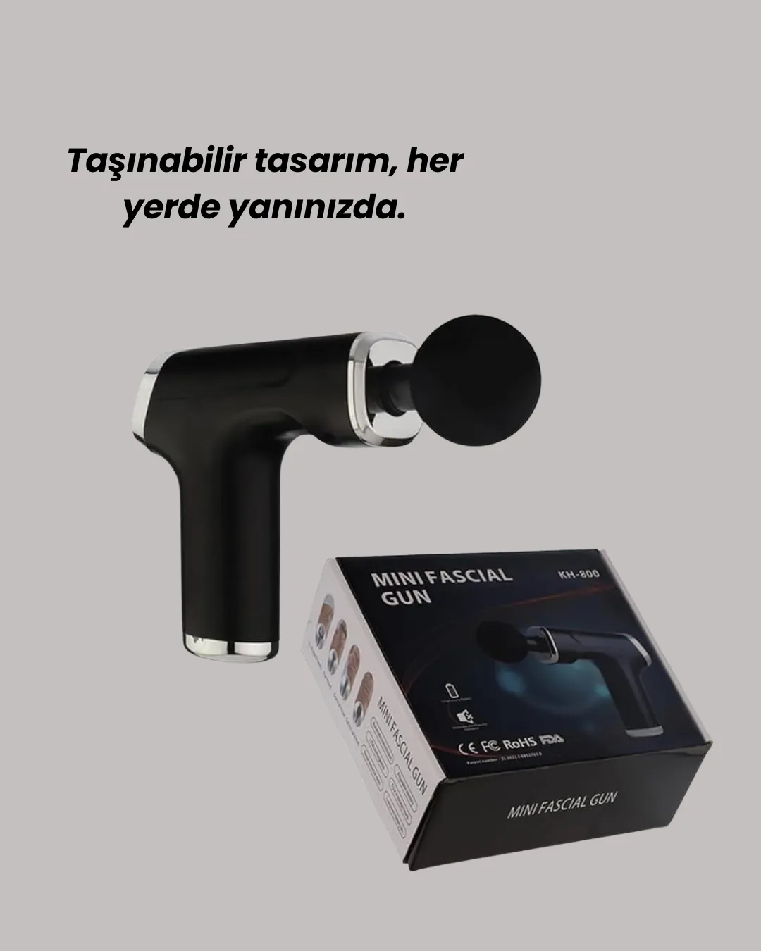 USB Type-C Şarjlı Taşınabilir Masaj Tabancası