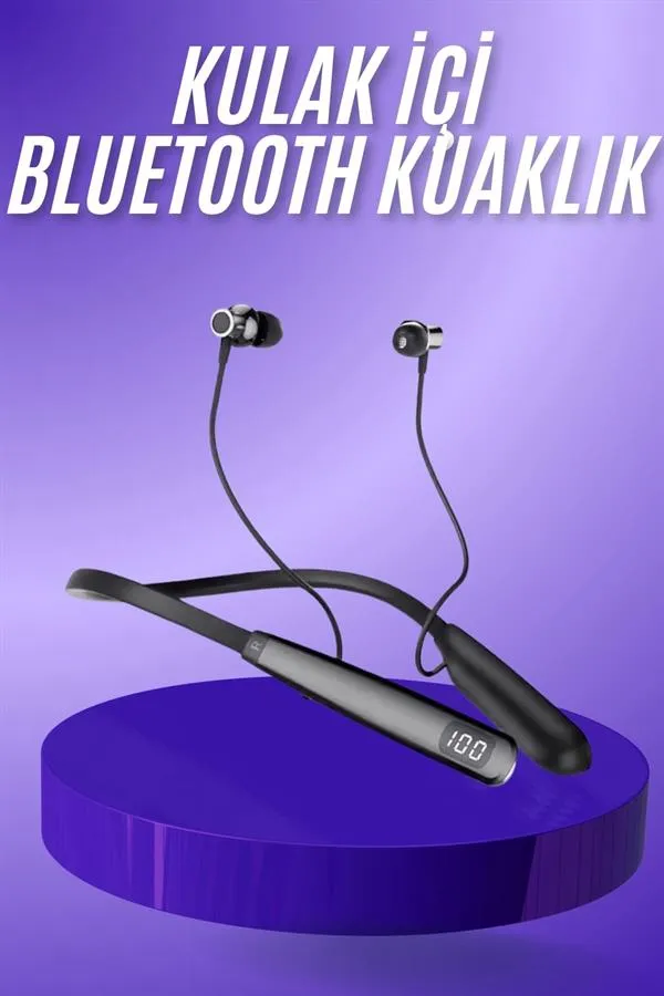 Bluetooth Kulaklık Şarj Göstergeli 100 Saat Şarj Kapasiteli Sporcu Kulaklık