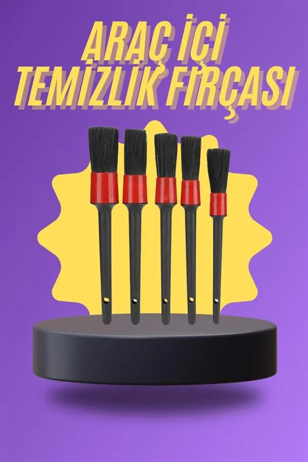 5 Parça Araç İçi Temizlik Fırçası Araç İçi-Dışı Temizleme Fırça Seti