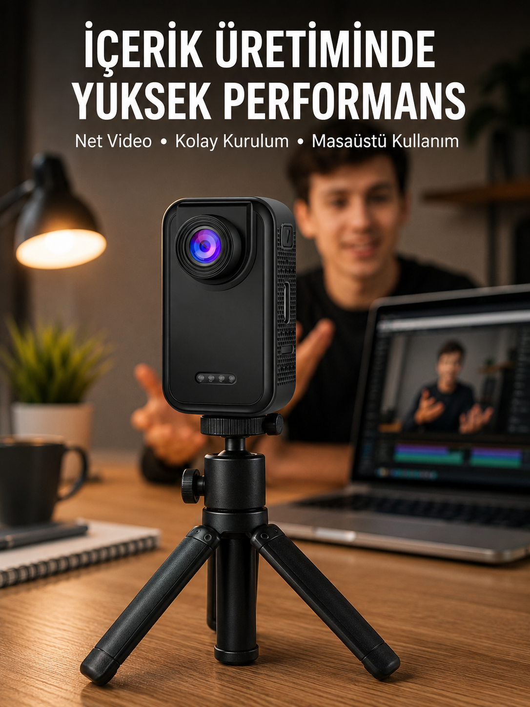 Günlük Kullanıma Uygun Mini Video Kamera Vlog Çekimleri İçin