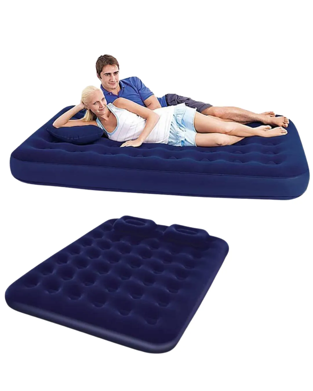 Çift Kişilik Şişme Yatak Dayanıklı Vinil Kamp ve Misafir Kullanımına Uygun