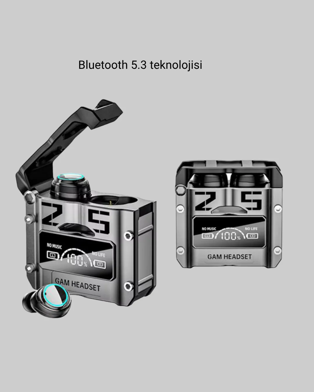 Kablosuz Bluetooth 5.3 Kulaklık – Aktif Gürültü Engelleme ve Gecikmesiz Oyun Modu