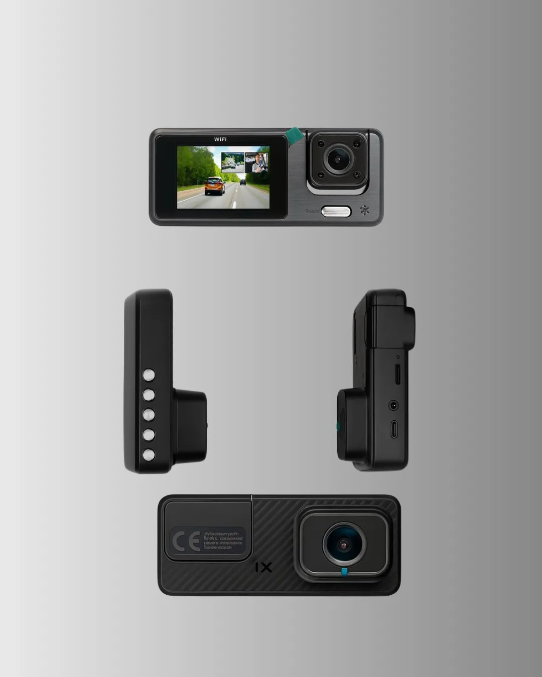 Araç İçi Güvenlik Kamerası | 3 Kanallı, 24 Saat Park Kaydı Destekli