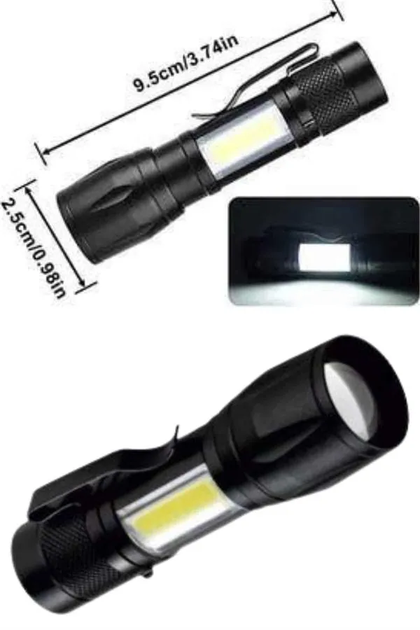 Uzun Menzilli Şarjlı El Feneri Uzun Ömürlü Led Işık Lamba