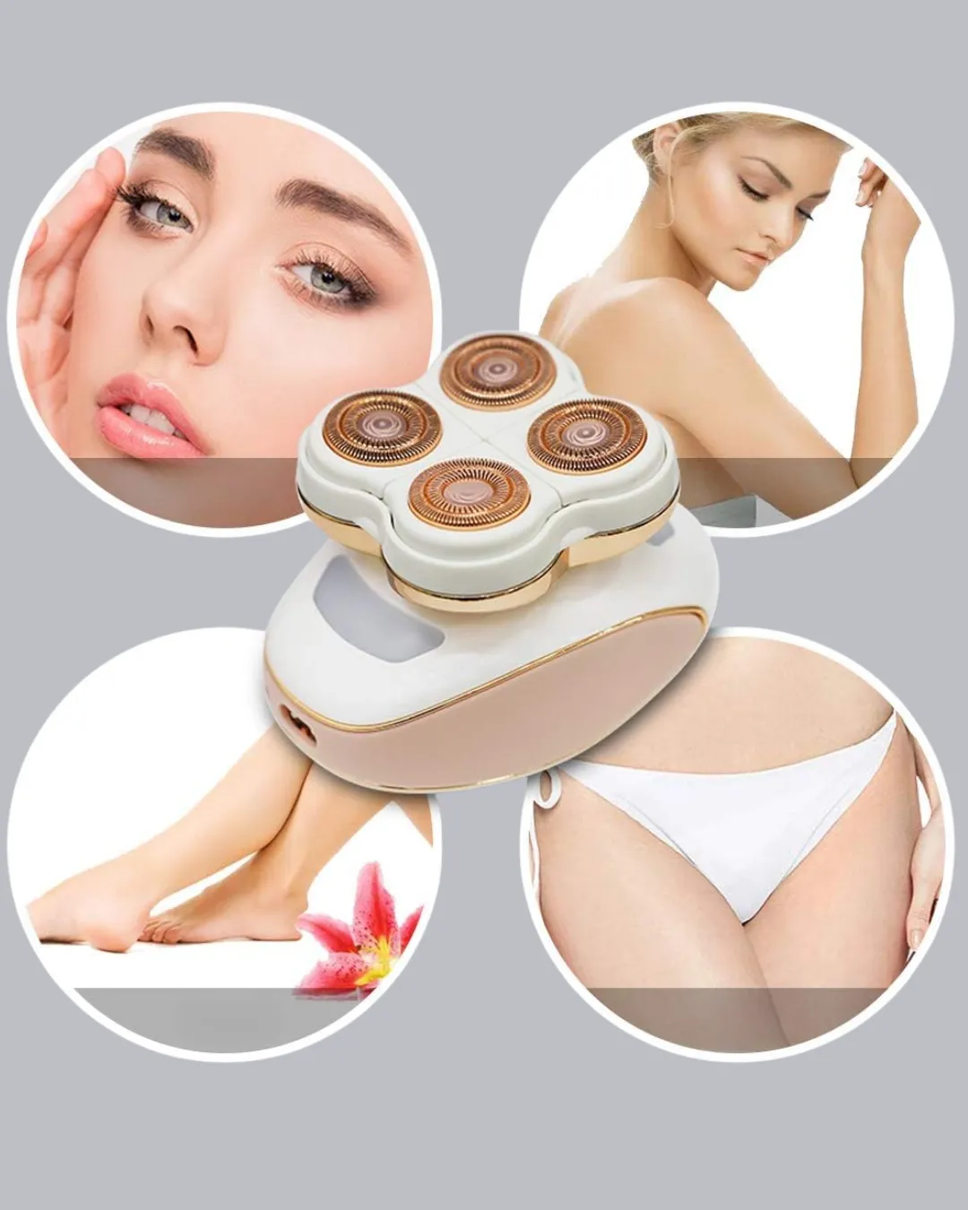 Pürüzsüz Cilt İçin Çok Başlıklı Ağrısız Tıraş Makinesi