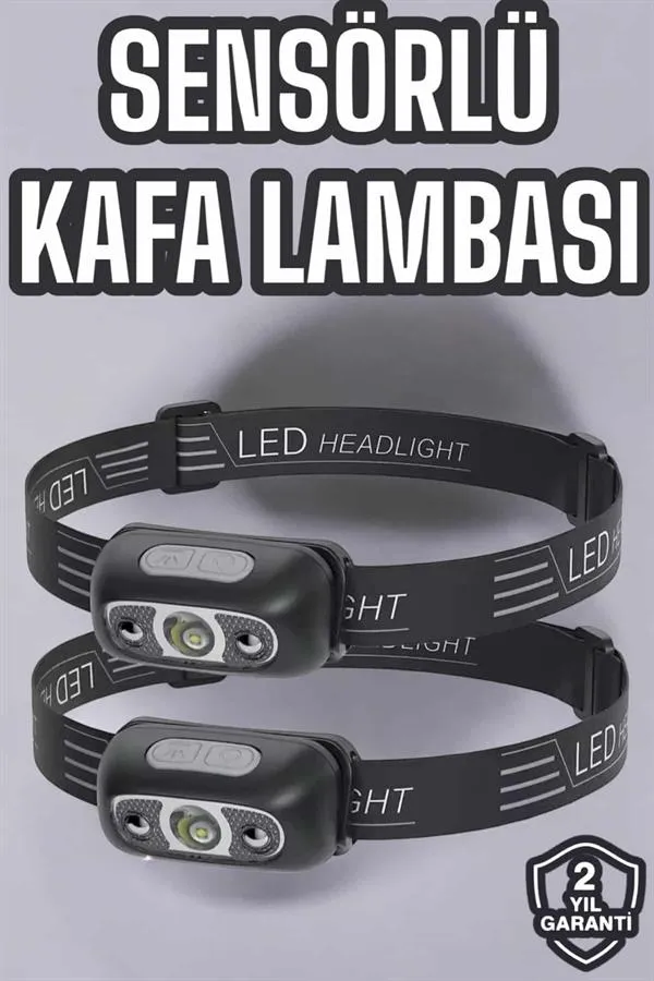 Kafa Lambası Kamp Lambası Led Işık Şarjlı Ayarlanabilir