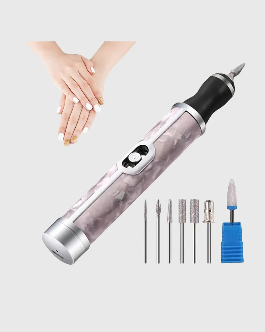 Taşınabilir Elektrikli Tırnak Törpüsü 500 mAh USB Şarjlı Manikür Cihazı