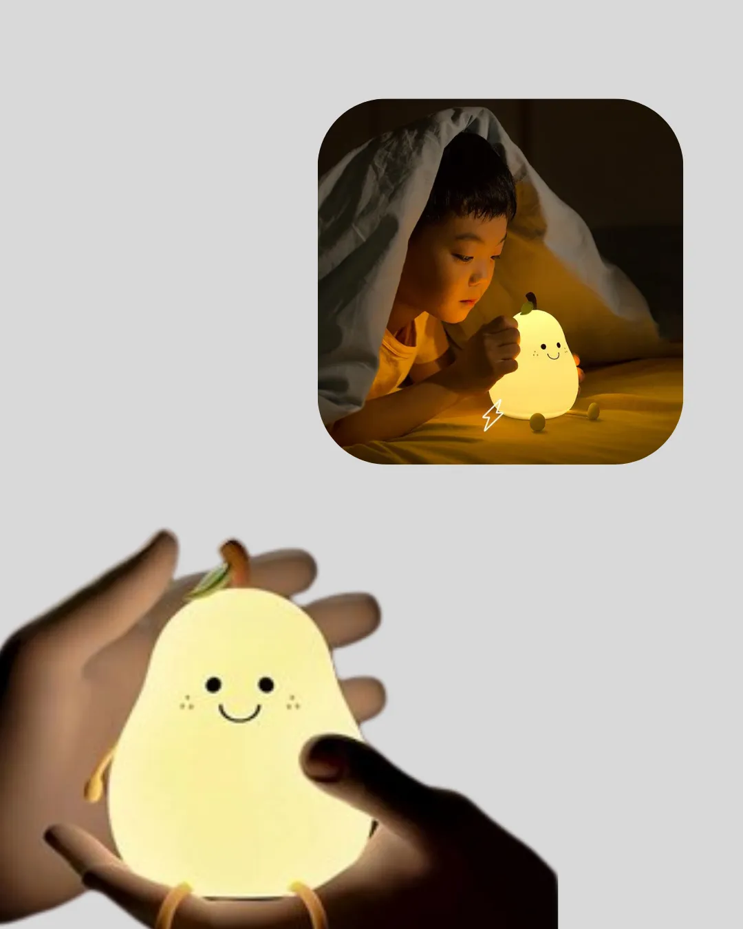 Modern Armut Gece Lambası Kablosuz Şarjlı LED Aydınlatma