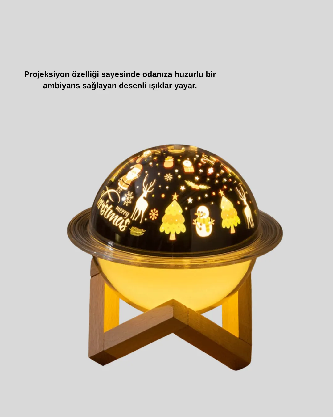 USB Projeksiyon Gece Lambası ve Hava Nemlendirici – Aromaterapi Destekli, Taşınabilir Mini