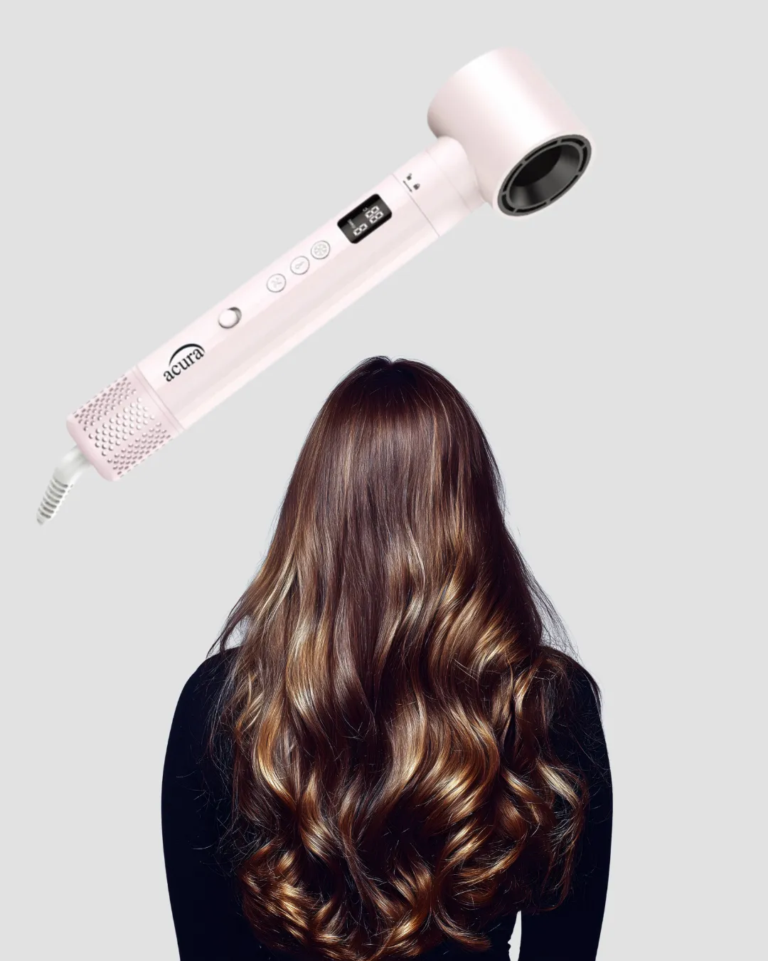 6-in-1 Saç Şekillendirme Seti Yüksek Hızlı Motor Negatif İyon LCD Ekran