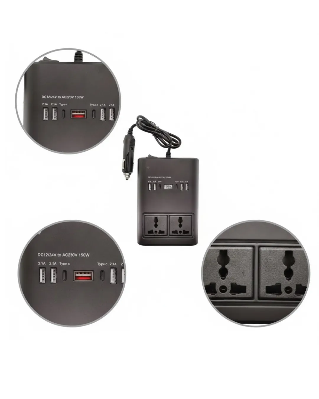 Araçta 220V Kullanım Sağlayan USB Destekli Güç İnvertörü