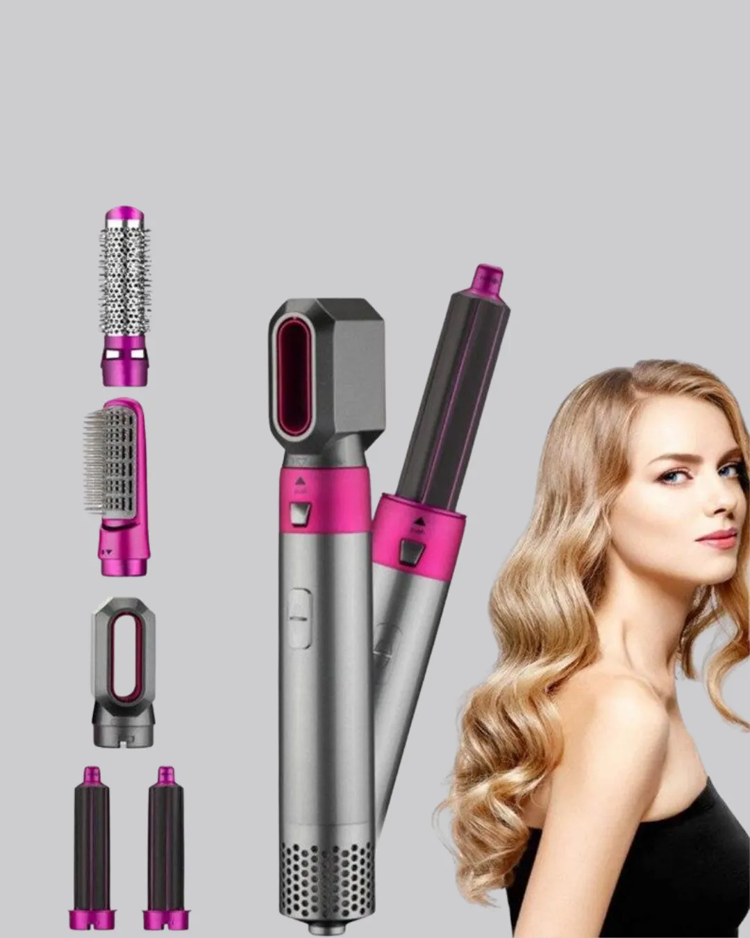 5’i 1 Arada Saç Şekillendirici Set Kuaför Düzeyinde Performans ve Ergonomik Tasarım