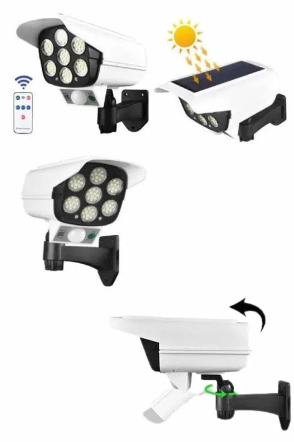 Kamera Görünümlü Led Lamba Dönebilen Bahçe Aydınlatması Duvar Lambası