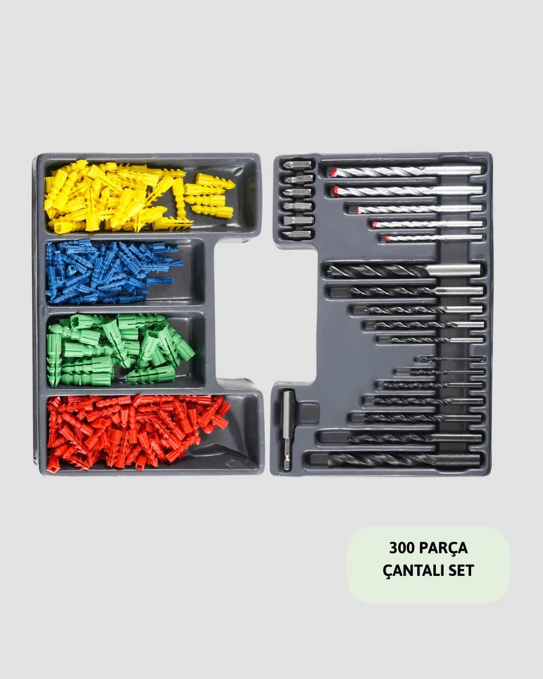 Matkap Ucu Seti 24 Parça Organizer Kutulu Ahşap Metal Beton Uyumlu