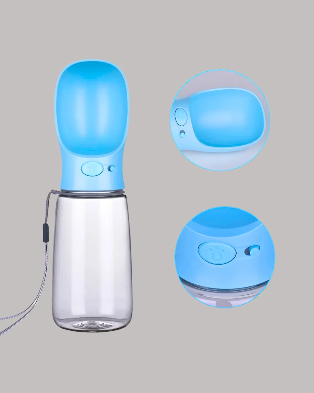 Taşınabilir Su Tasarruflu Köpek ve Kedi Su Şişesi Tek Elle Kullanım Kolaylığı