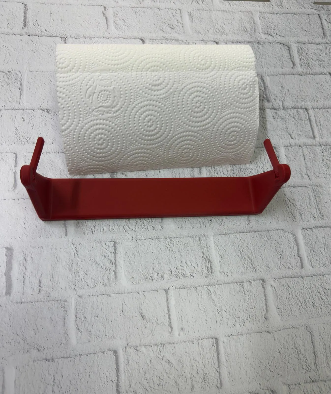 Kırmızı Peçete Tutucu Dayanıklı Duvar Tipi Kağıt Havlu Askısı