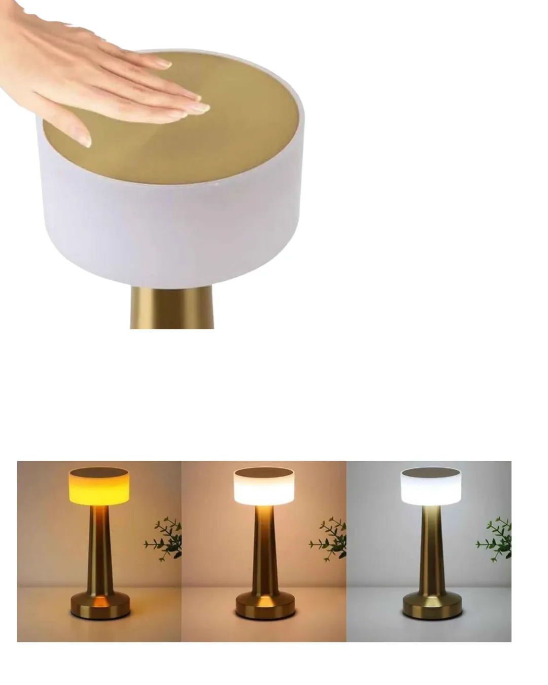 3 Renk Ayarlı LED Masa Lambası Dimmerli Modern Tasarım