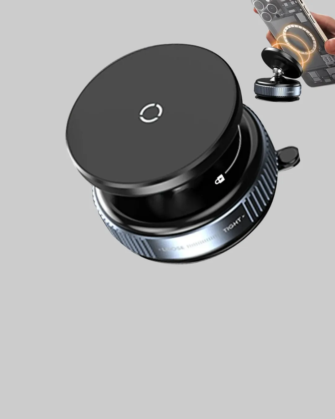 Araç İçi Manyetik Telefon Tutucu 360° Döner Vakumlu Stand