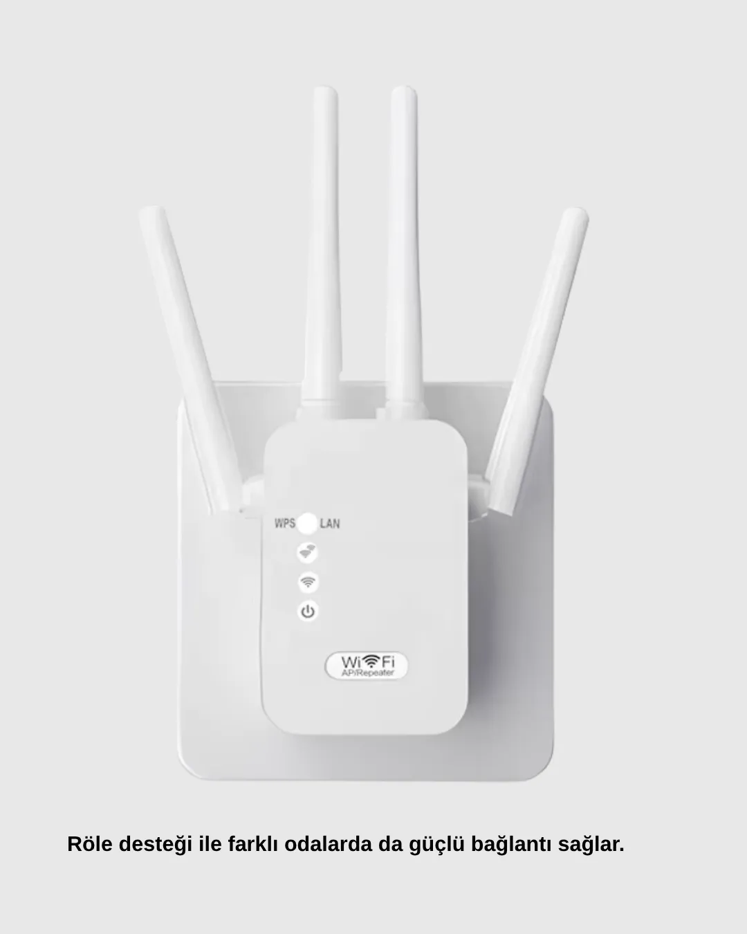 300Mbps WiFi Menzil Genişletici 4 Antenli WPA3 Güvenlikli Priz Tipi Repeater