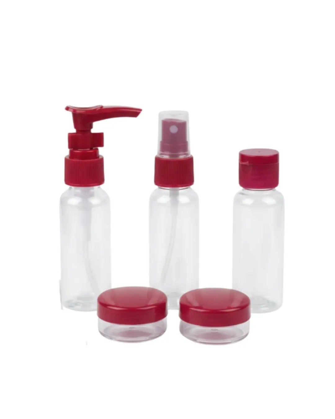 5 Parça Seyahat Dolum Şişesi Seti 30 ml Hafif Tasarım