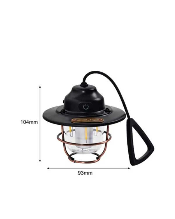 4 Fonksiyonlu Dekoratif Kamp Lambası – Tungsten Ampul, USB Çıkışlı