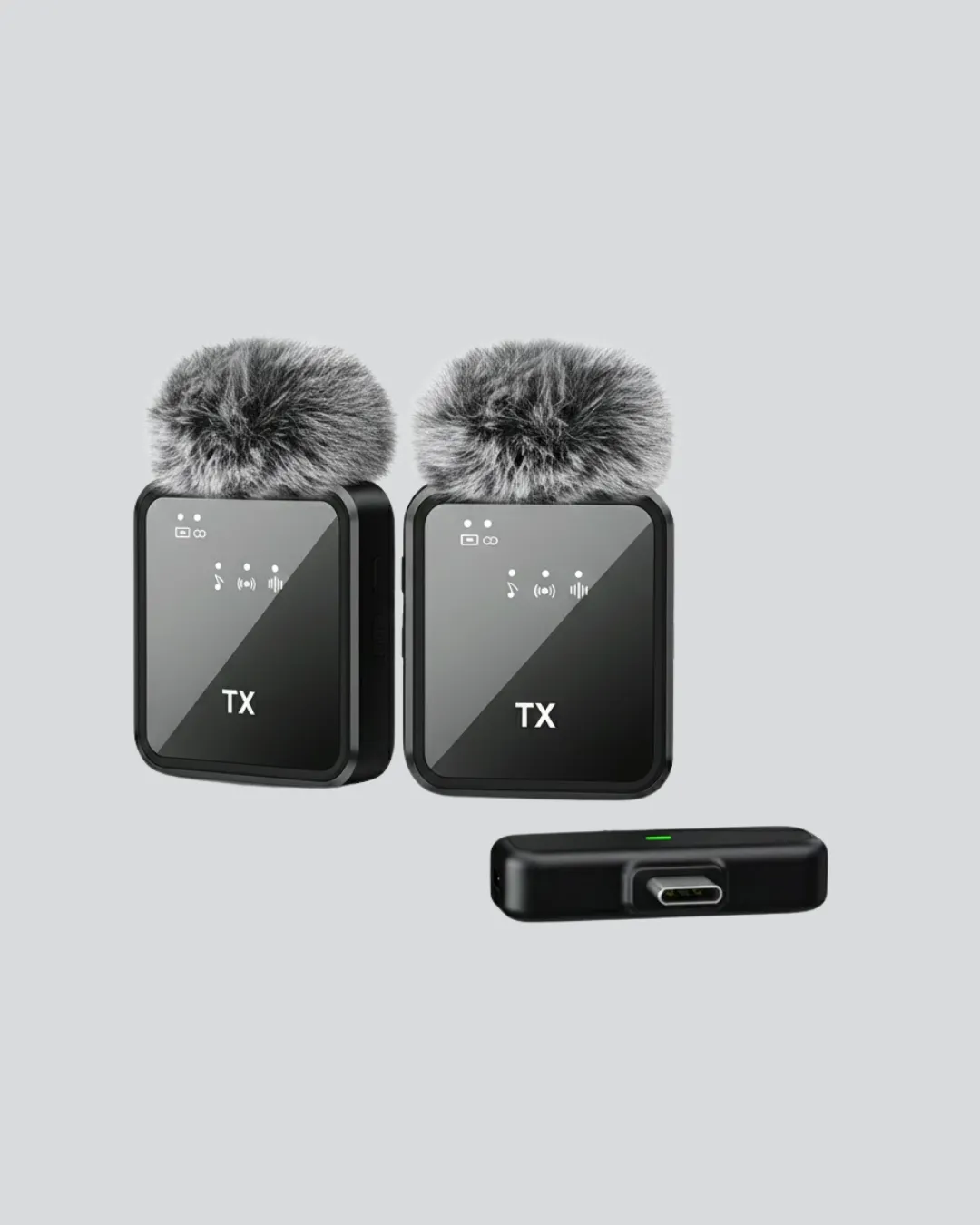 Profesyonel Ses Kayıtları İçin 2’li Kablosuz Yaka Mikrofon Seti