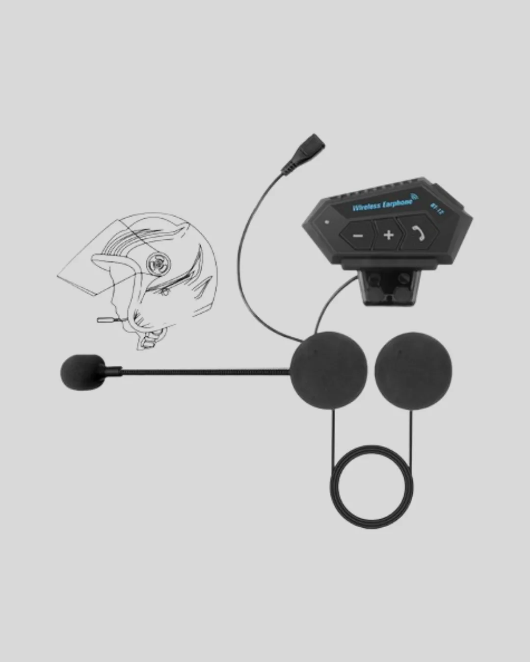 Motosiklet Kaskı İçin Bluetooth Kulaklık – Kablosuz, Mikrofonlu, Gürültü Azaltmalı BT22