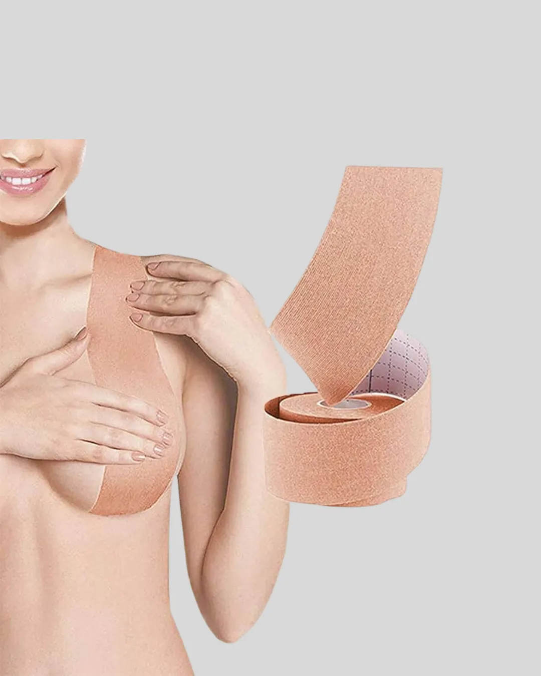 Suya Dayanıklı Görünmez Göğüs Bandı – Pamuklu ve Esnek Destek Bandı