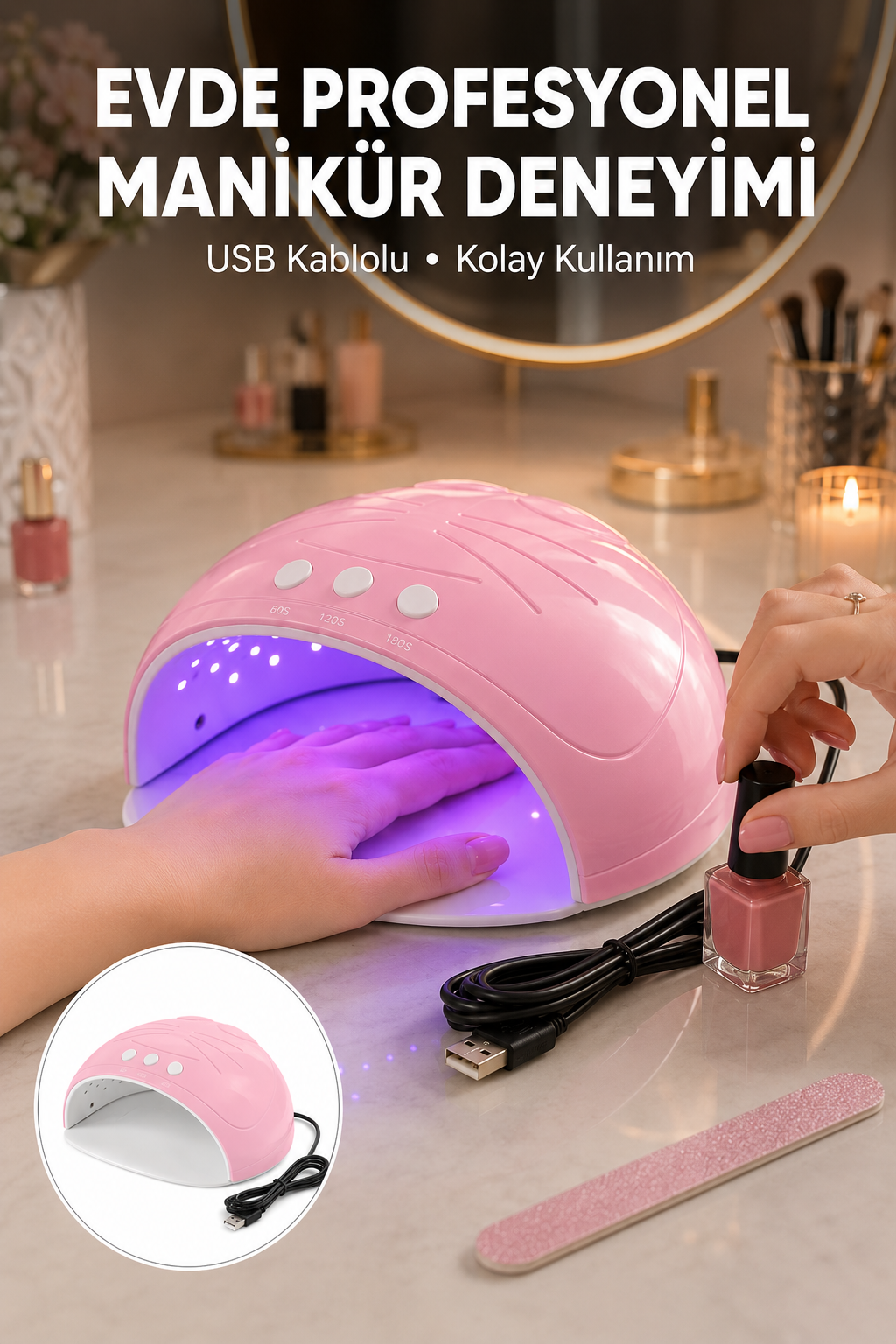 45W Güçlü Ultraviyole Işıklı Oje Kurutucu Cihaz