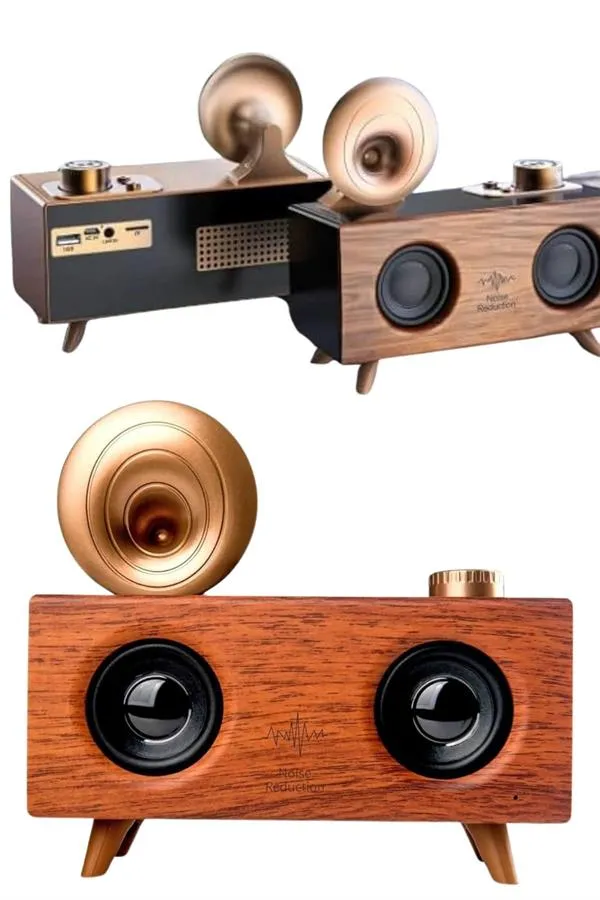 Gramafon Radyo Bluetooth Hoparlör Nostaljik Radyo FM Radyo
