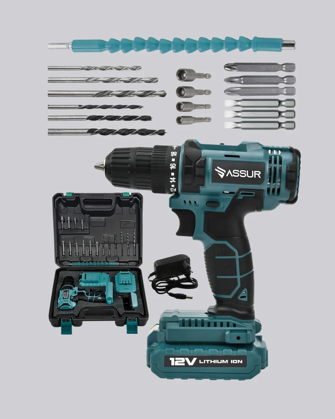 Güçlü Şarjlı Matkap Vidalama Çift Batarya