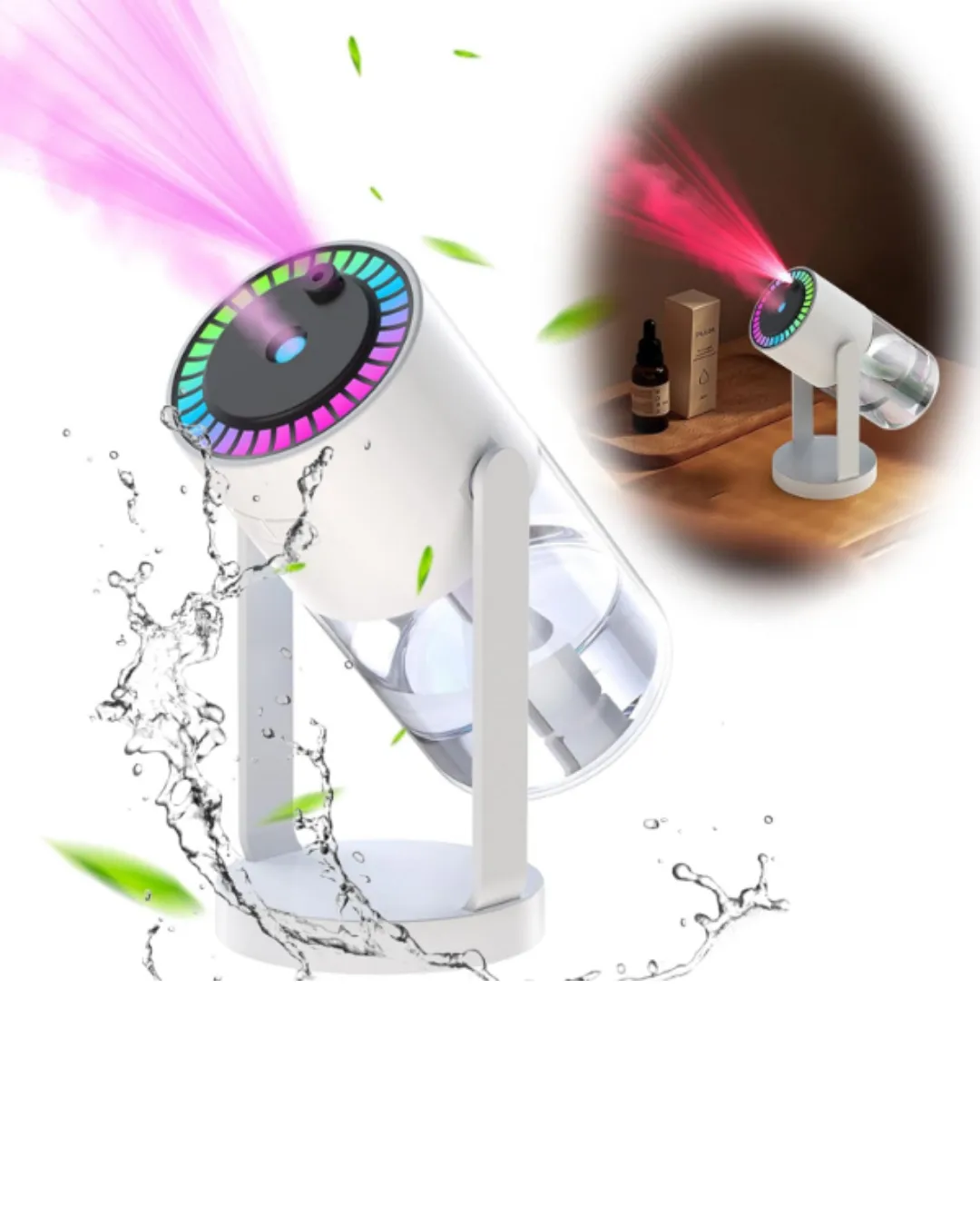 Yıldızlı Projektör Hava Nemlendirici Ultrasonik Buhar ve RGB Işık