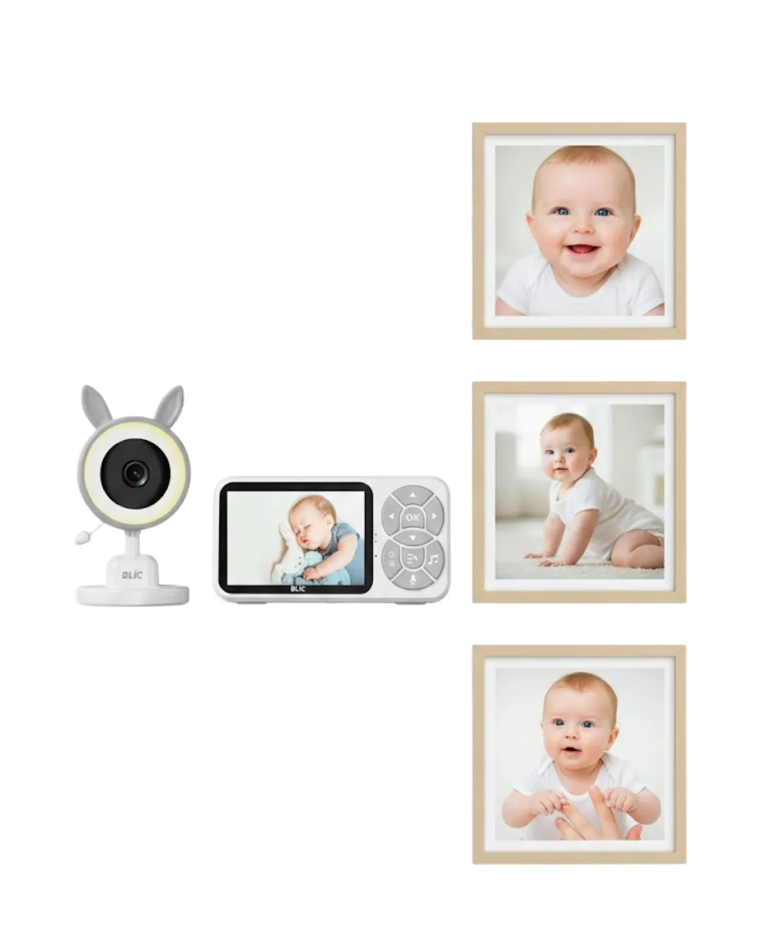 LCD Ekranlı Bebek İzleme Kamerası Ninnili Gece Görüşlü Güvenlik Sistemi