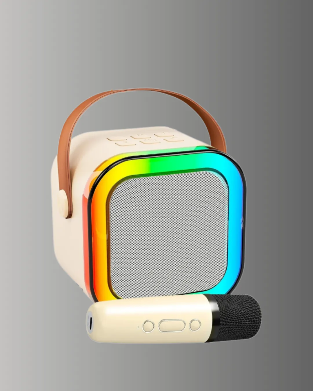 Karaoke Mikrofon Hoparlör Seti Bluetooth Kablosuz Taşınabilir