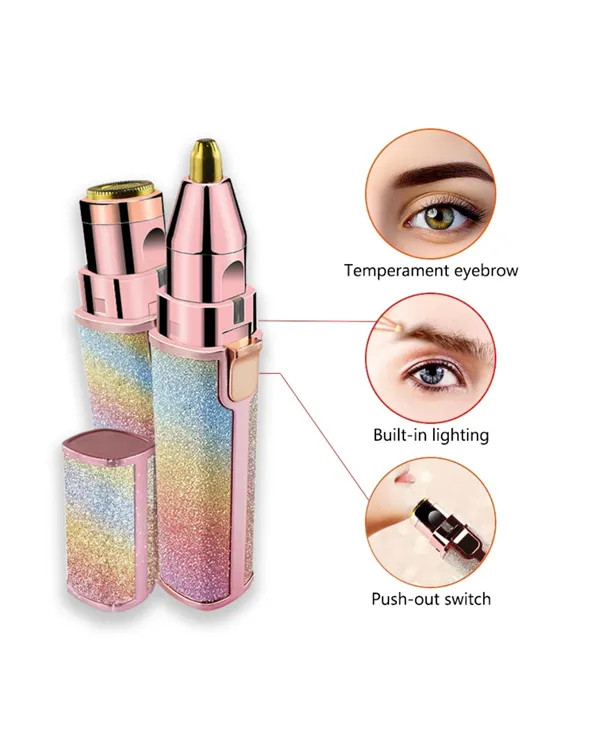 Mini USB Şarjlı Elektrikli Epilatör – Kaş ve Yüz Tüy Temizliği İçin 2'si 1 Arada