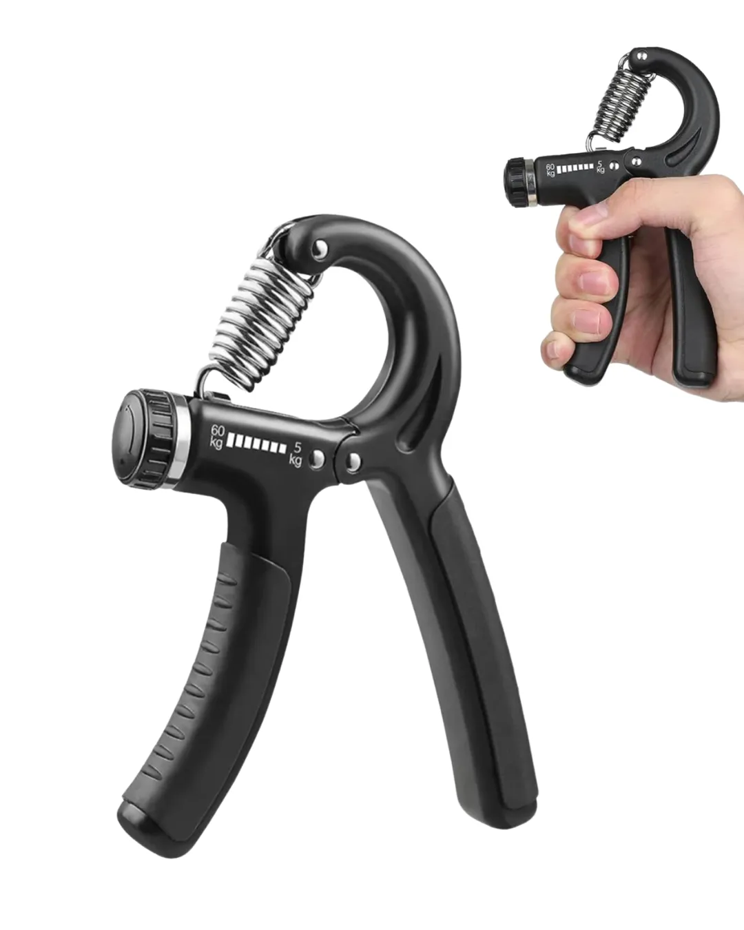 Ayarlanabilir El Yayı Sayaçlı Paslanmaz Çelik 5–60 Kg Direnç