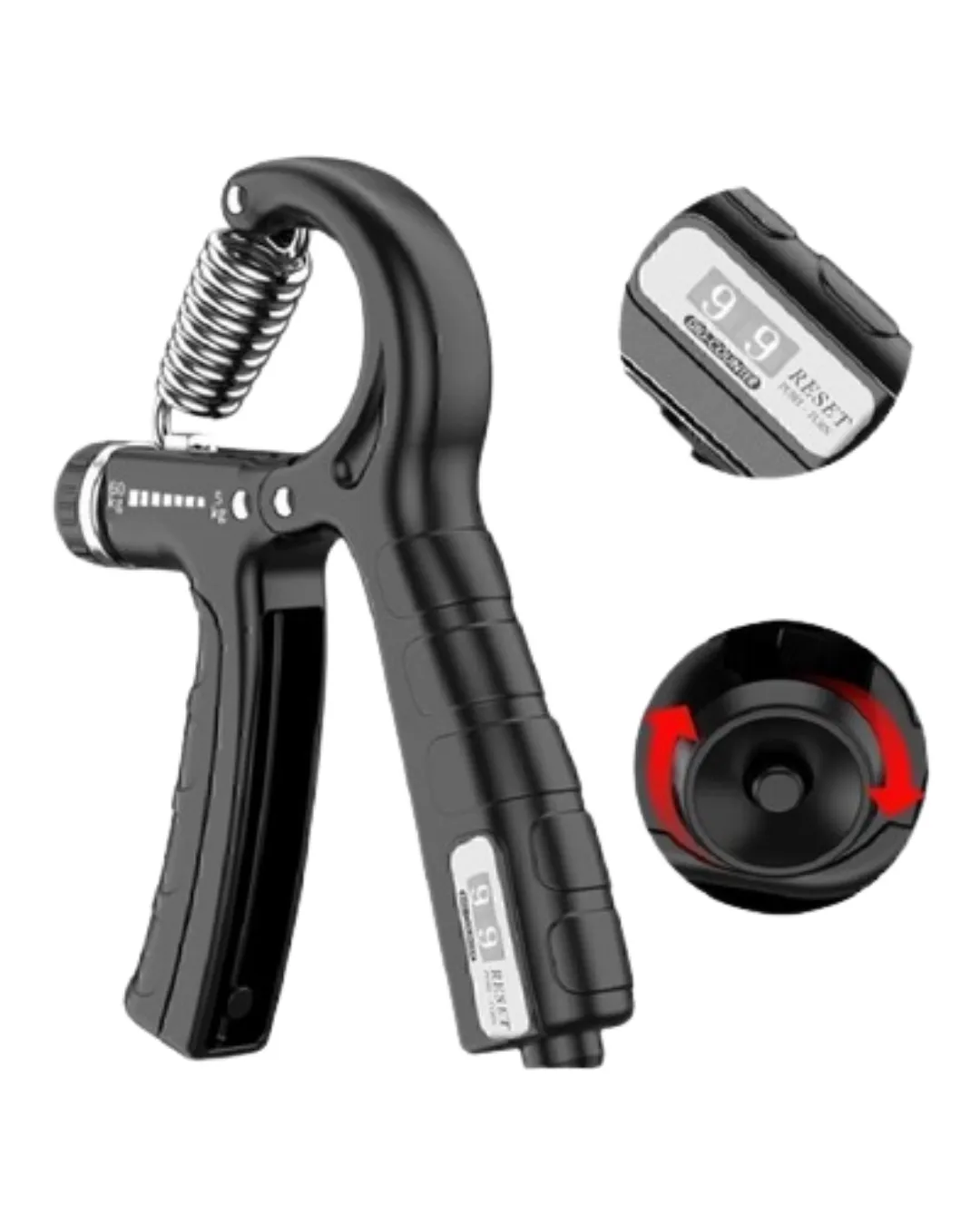 Ayarlanabilir El Yayı Sayaçlı Paslanmaz Çelik 5–60 Kg Direnç