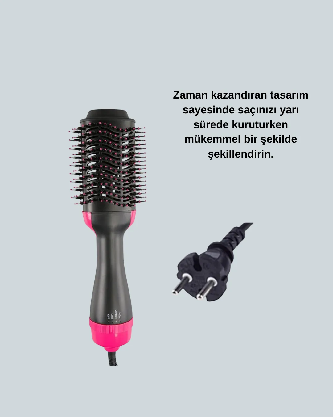 Oval Tasarımlı Profesyonel Fönlü Saç Şekillendirici