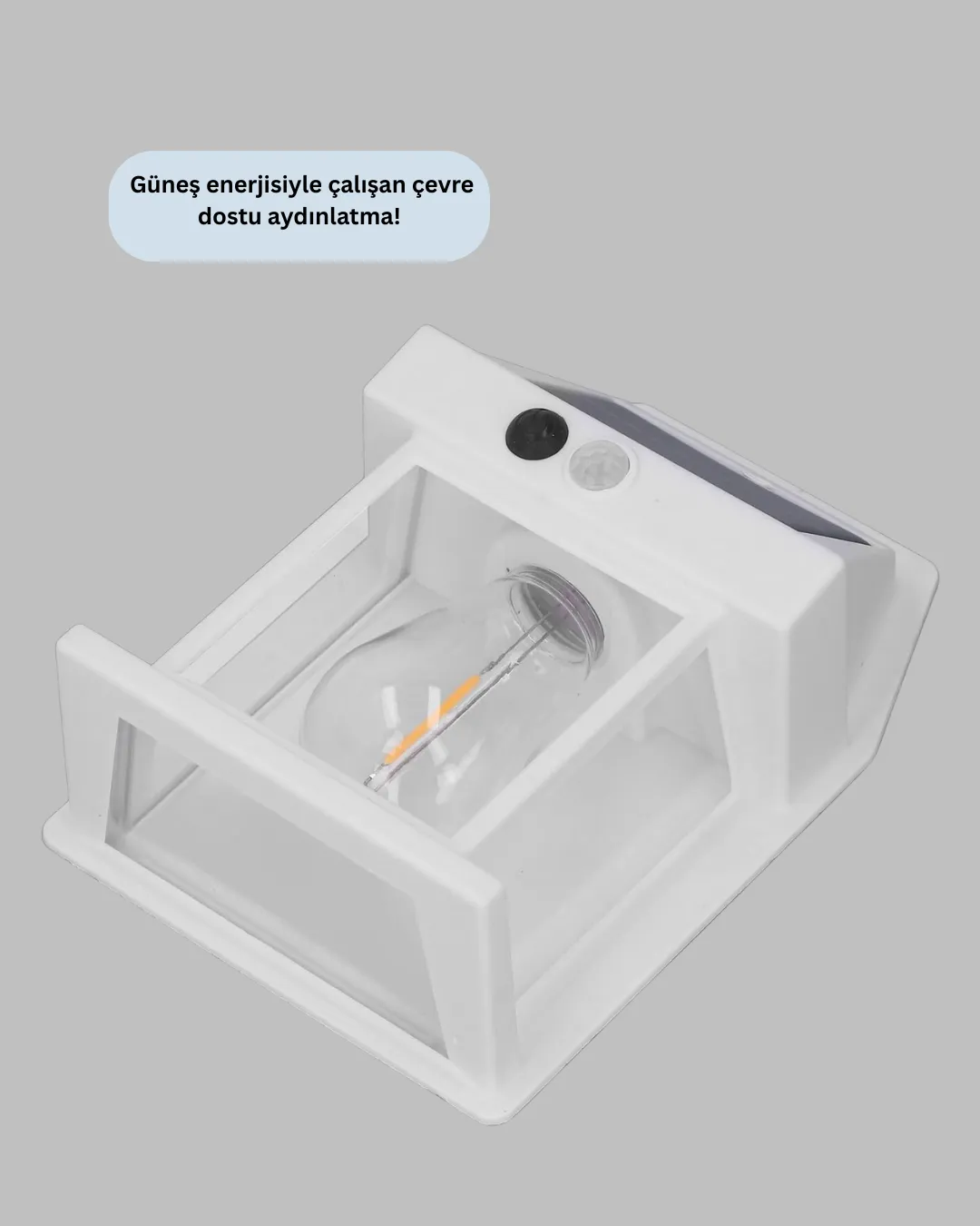 Güneş Enerjili Hareket Sensörlü Duvar Lambası