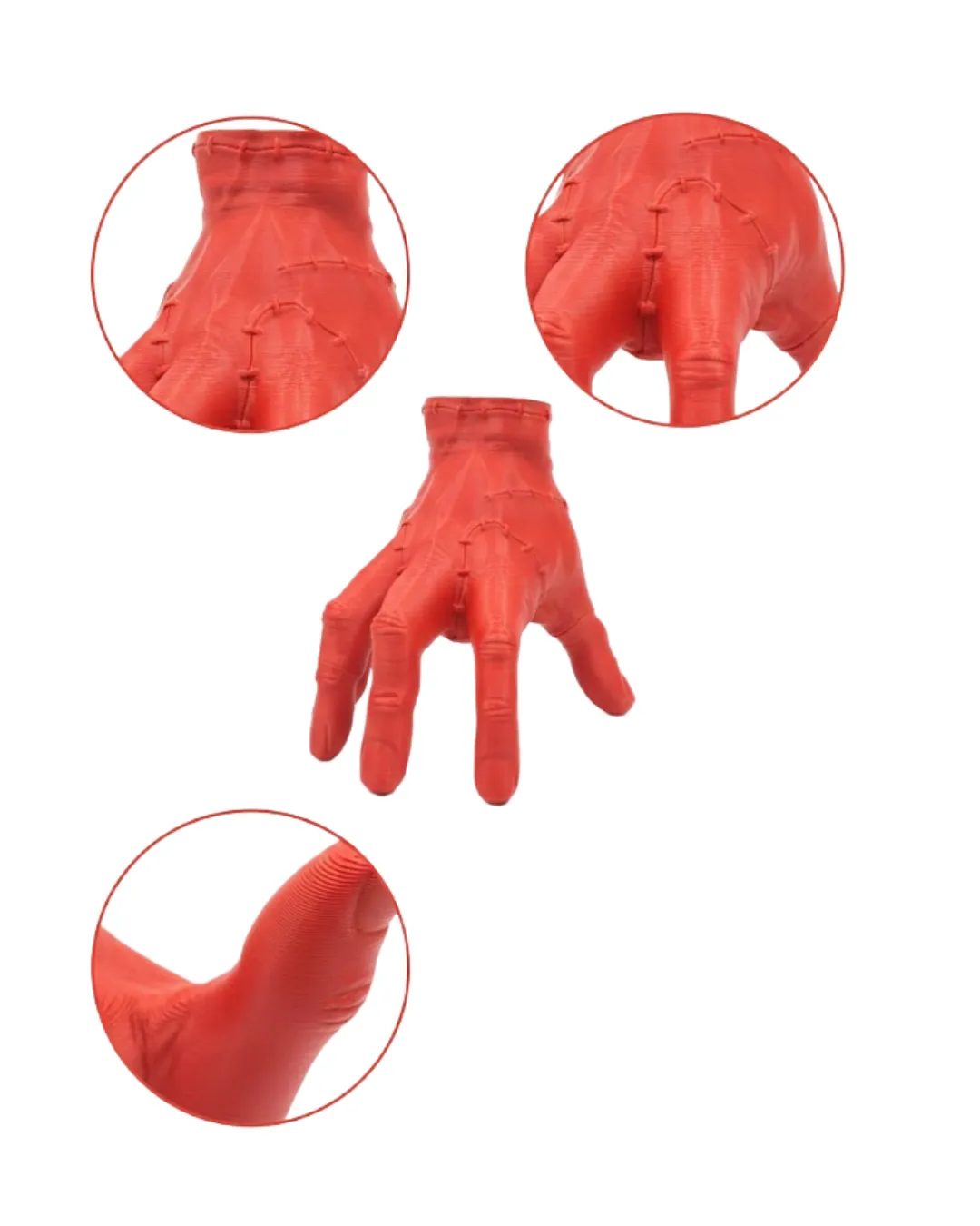 3D Modern Kırmızı El Obje 17x16 cm Ev ve Ofis Dekorasyonu