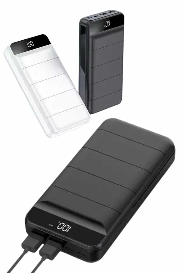 50.000 Mah Powerbank Turbo Hızlı Led Göstergeli Android İOS Uyumlu Taşınabilir Askılı