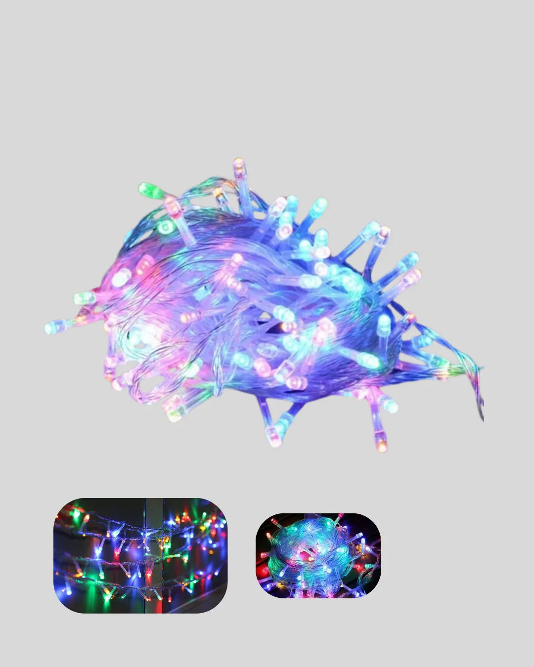 Dekoratif Peri Led 5 m 50 Ampullü Şeffaf Kablo Aydınlatma