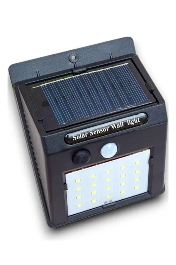 Solar Sensörlü Duvar Lambası Bahçe Lamba 20 Led Işık