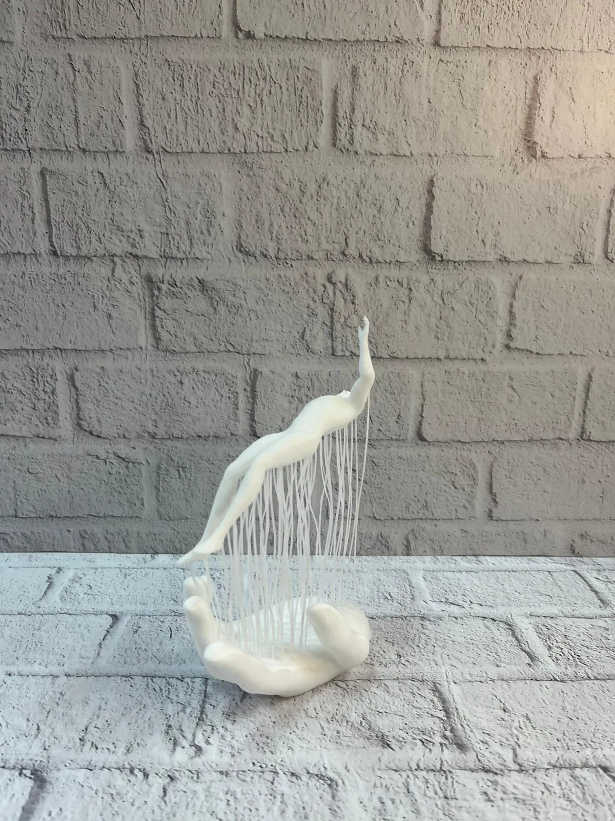 3D El İnsan Figürü Beyaz Modern Sanatsal Dekoratif Biblo