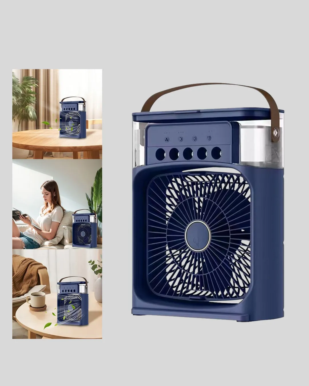 Sessiz Çalışan Turbo Fan Güçlü Hava Akışlı Masa Üstü Vantilatör