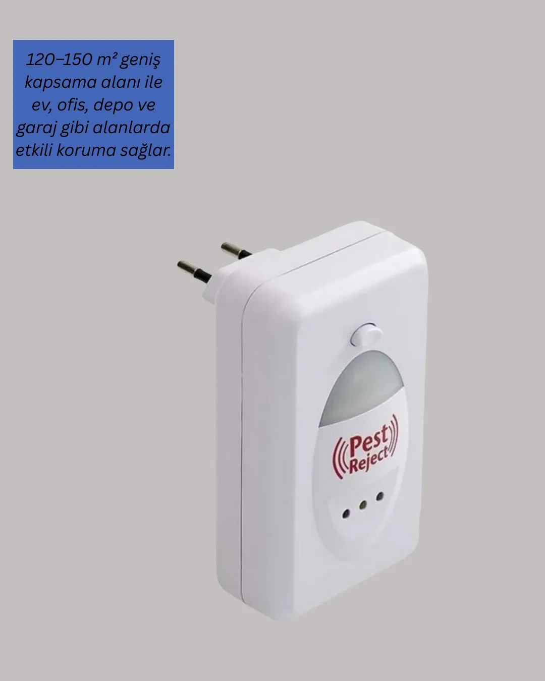 Geniş Alan Kapasiteli Sessiz Enerji Tasarruflu Haşere Kovucu