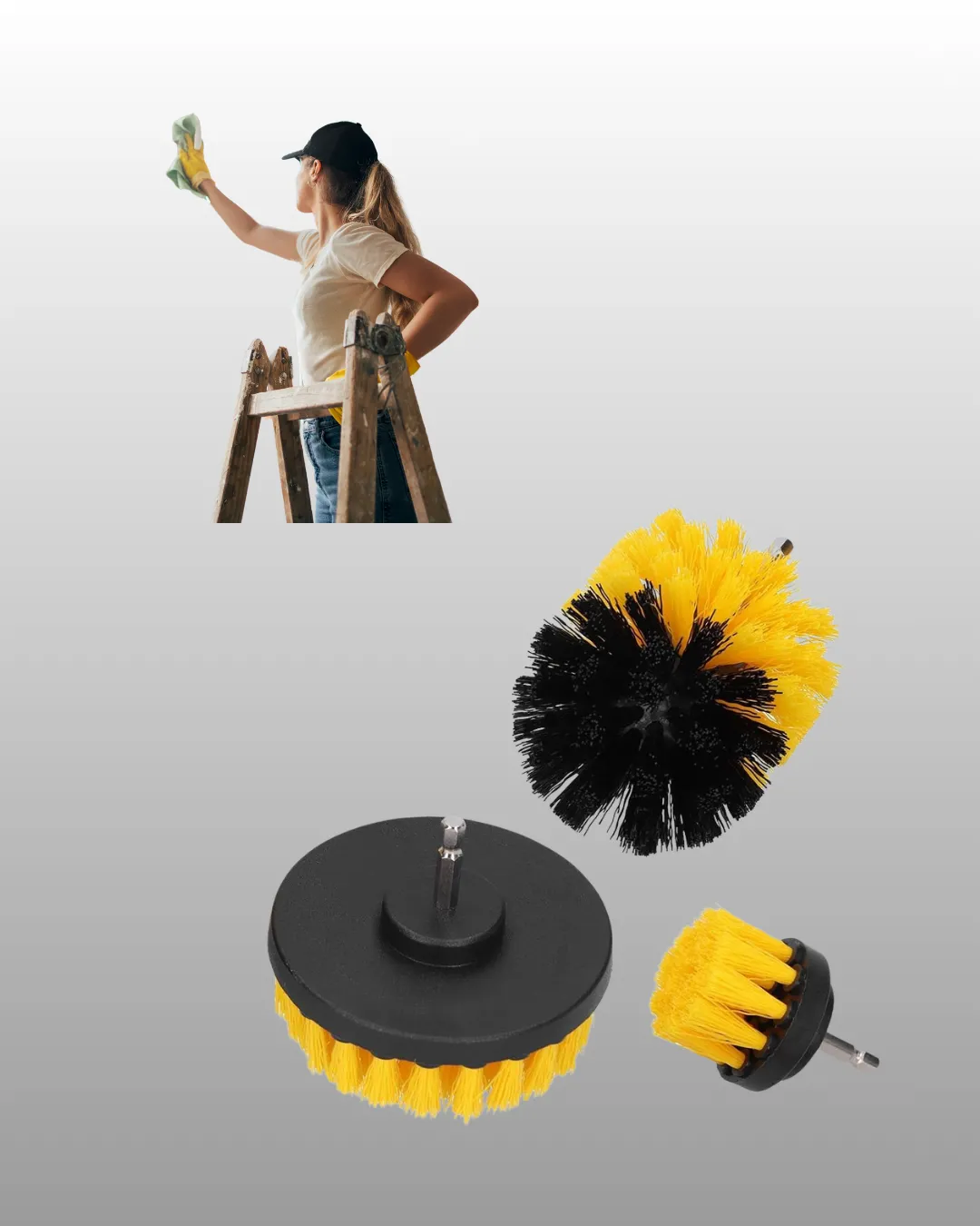 Matkap Ucu Temizlik Fırçası Seti Banyo Fayans Zemin İçin