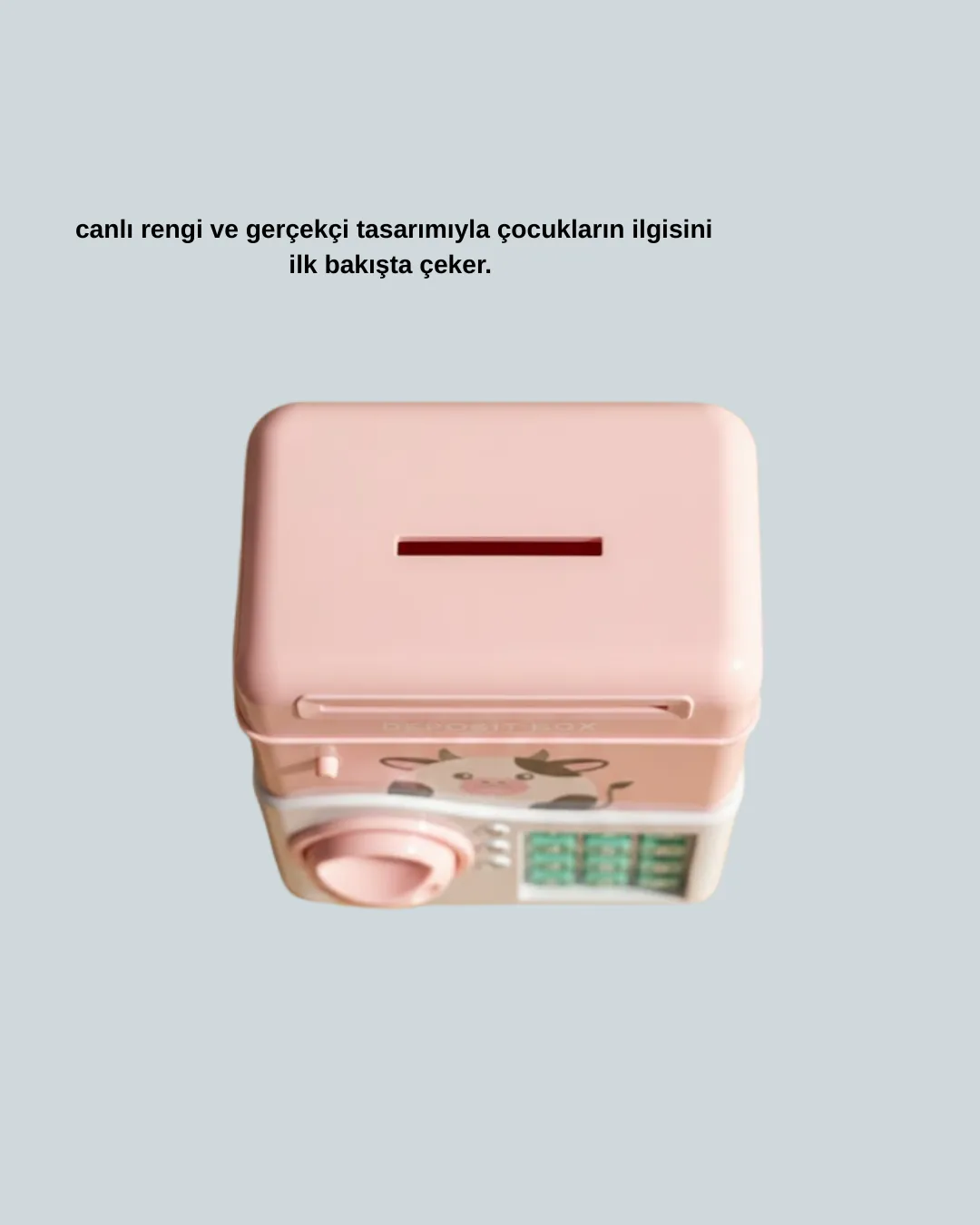 Pembe Elektronik Şifreli Otomatik Para Çeken ATM Kumbarası